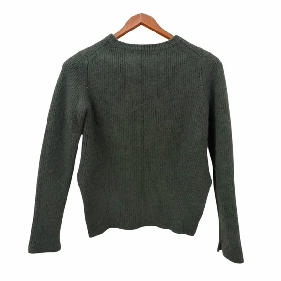 Doffer Boys Angle Fisherman Crew Neck Cashmere Sweater Forest Green Medium